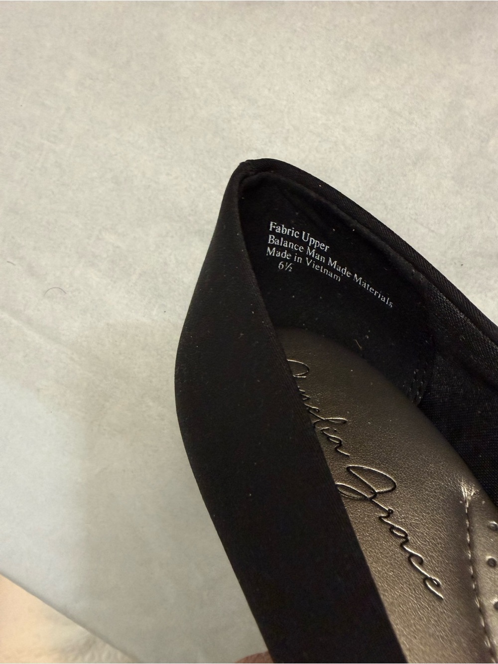 Black Women's lower heel with Cushioned Insole - Picture 2 of 5